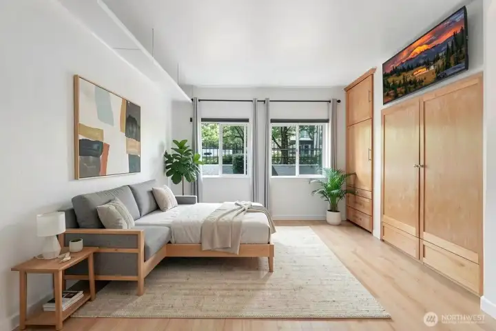 Living / Bedroom Studio (Virtually Staged) Living / Bedroom Studio (Virtually Staged)