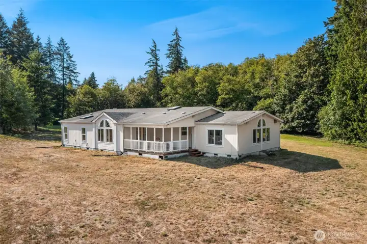 Home is sited on the northern edge of the property to maximize the sun exposure and creative use of the property; horses, farm-stead, DADU -- so many possibilities.