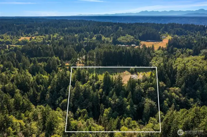 Looking west toward the Olympic Mountains.