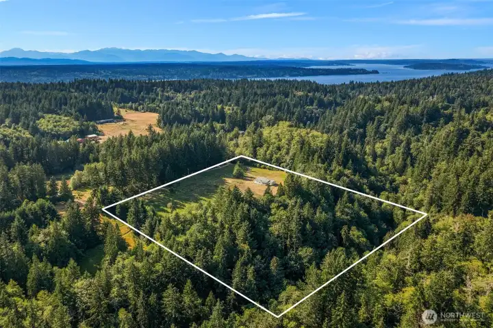 Looking northwest toward Blake Island and northern Olympic range.