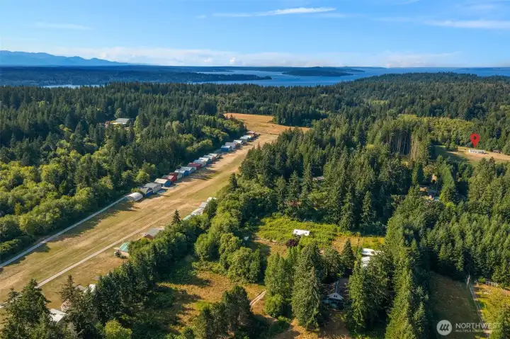 Property is near Vashon's small grass-strip airport.