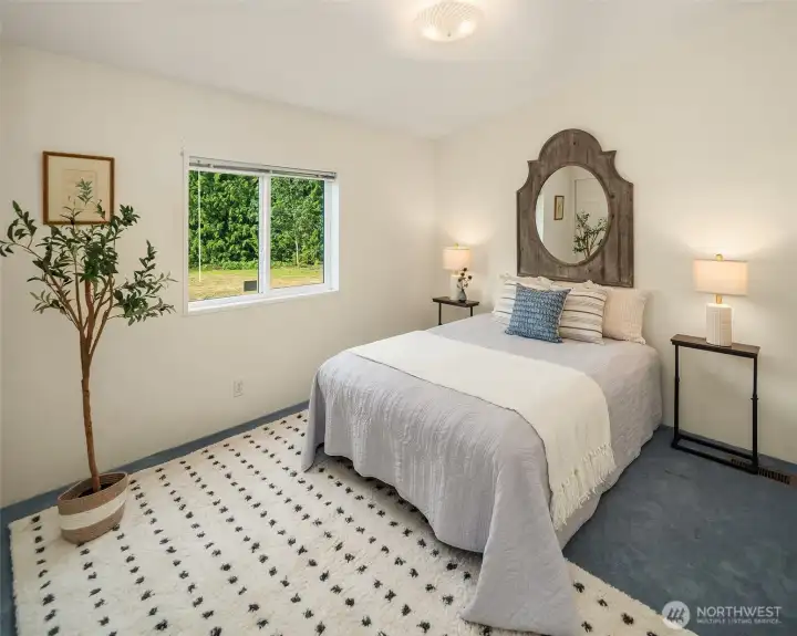 Third bedroom faces north.