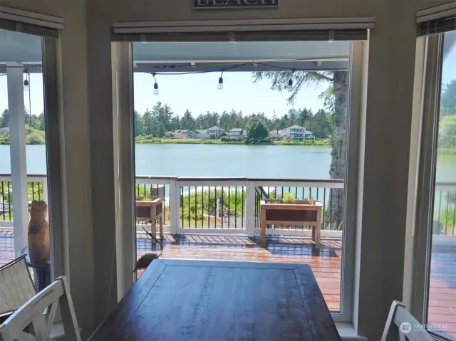 Kitchen Nook w/ Bay window....imagine morning coffee looking out on these views.