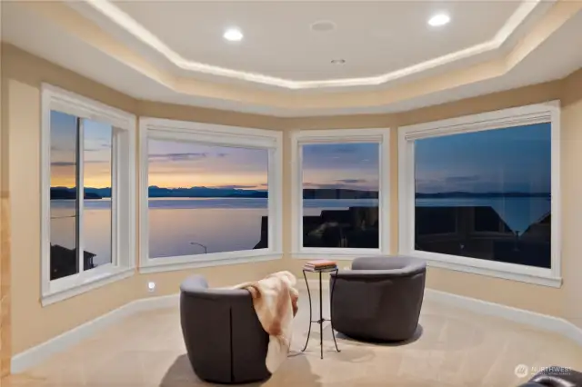 Sunset views to enjoy in this main  primary bedroom