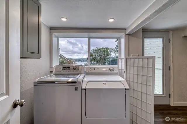 Downstairs laundry with a view!