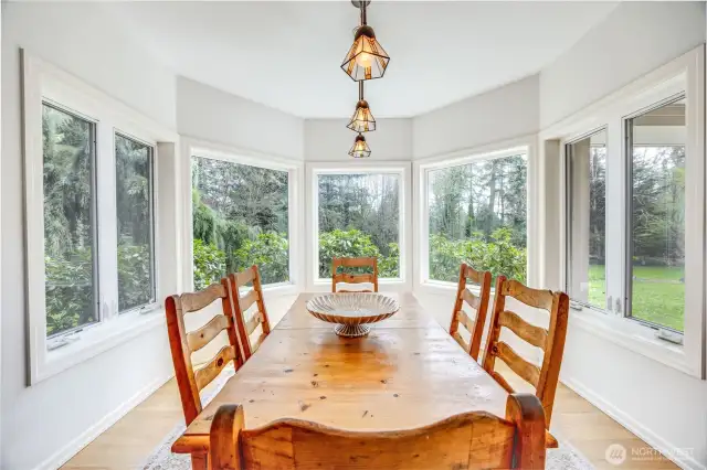 Sunny dining room.