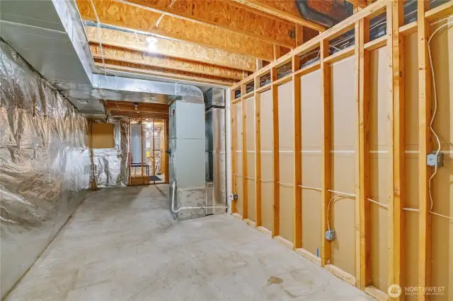 Enormous storage area in the basement.  This could be finished if desired.