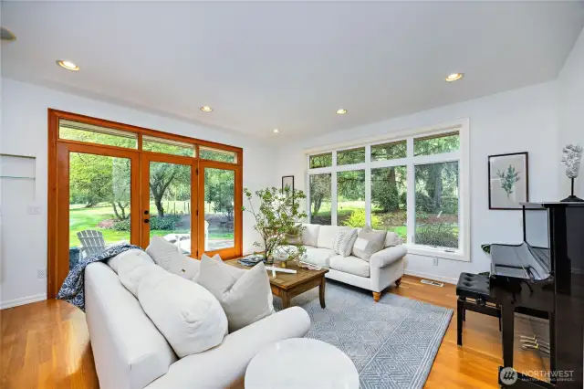 This is the lounge or Music room. Relax and enjoy the warm southern exposure and all day sun.
