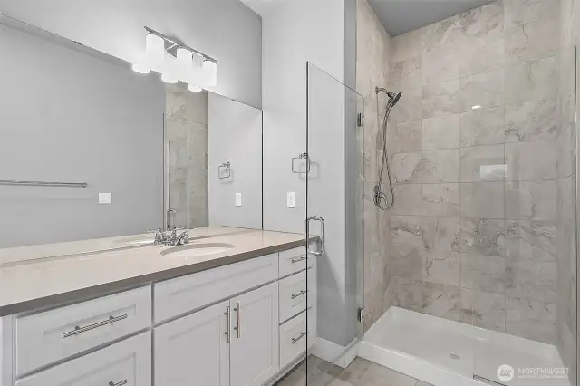 Stylish frameless shower!
