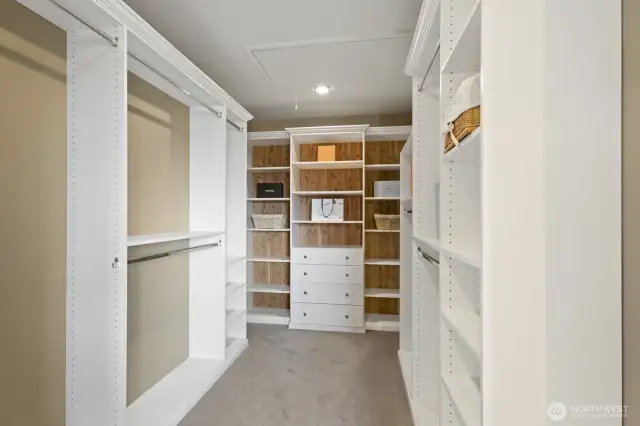 Buy the shoes! This walk-in closet is ready for all of your favorite pieces.