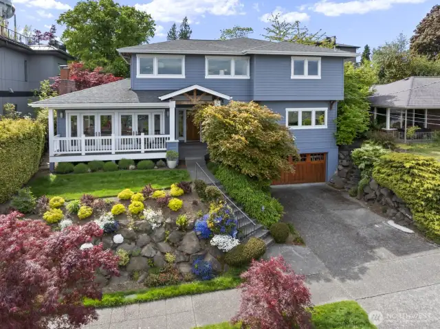 Perched up on a hill to maximize privacy and views.