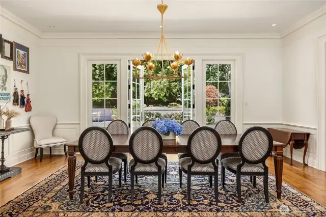 Down the hall from the office is the dining room.