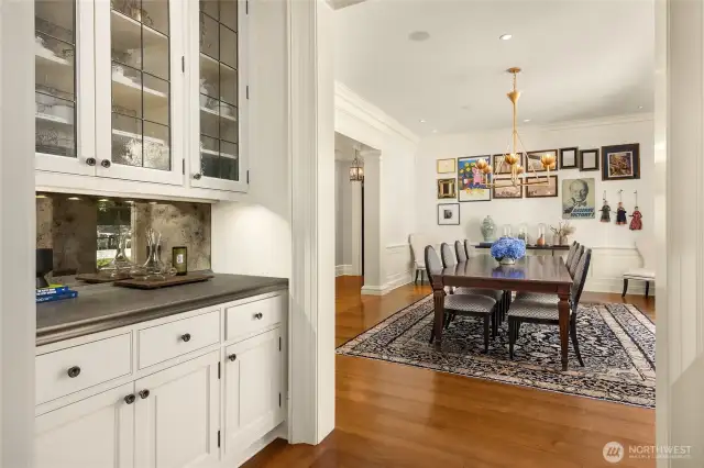 Back in the home, you walk through the bar from the dining room to the kitchen/famiy room.