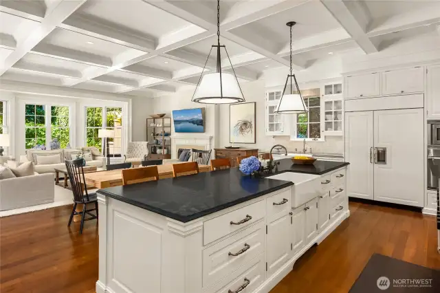 Looking the other way-notice the box beam ceilings...