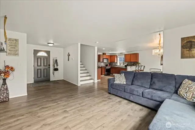 Beautiful Seamless Flooring Throughout The Home.