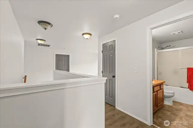 View Into The Upstairs Bathroom.