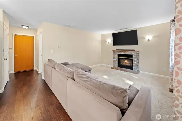 Warm and cozy gas fireplace keeps you warm during the colder months and central AC keeps you cool in the warmer months.