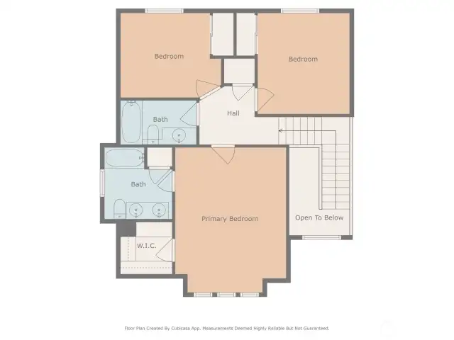 2nd floor designed for optimal privacy with no shared walls.