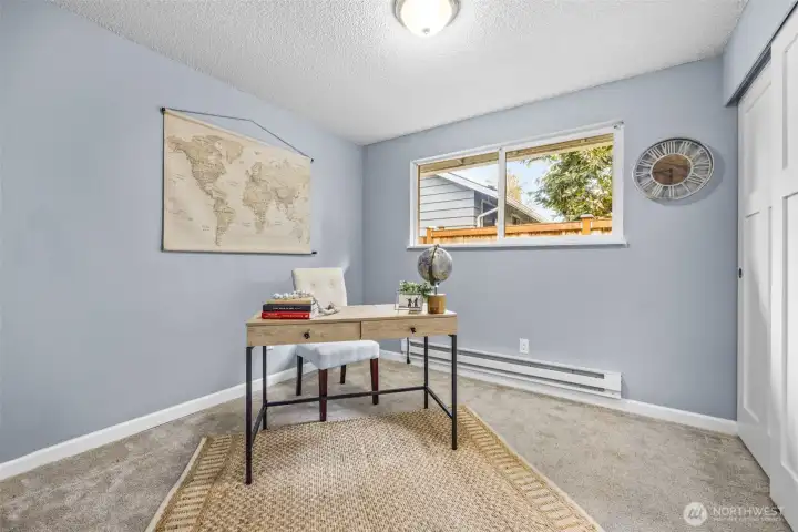 Third bedroom—perfect as guest room or office—located across the hall from a full bath.