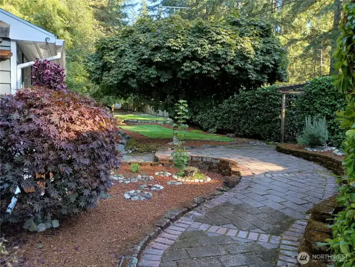 Walkway to private front yard.