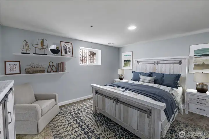 Virtually staged to help envision use of space