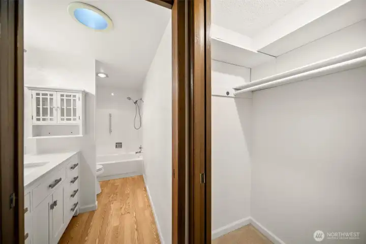 Private primary bathroom & closet.