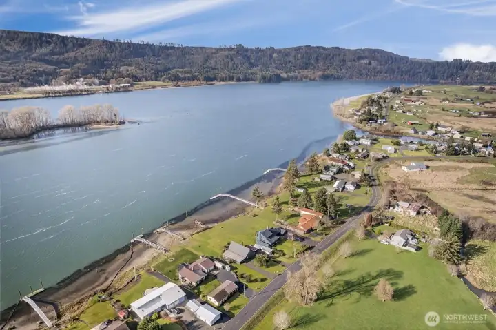 Looking downstream towards the Pacific Ocean
