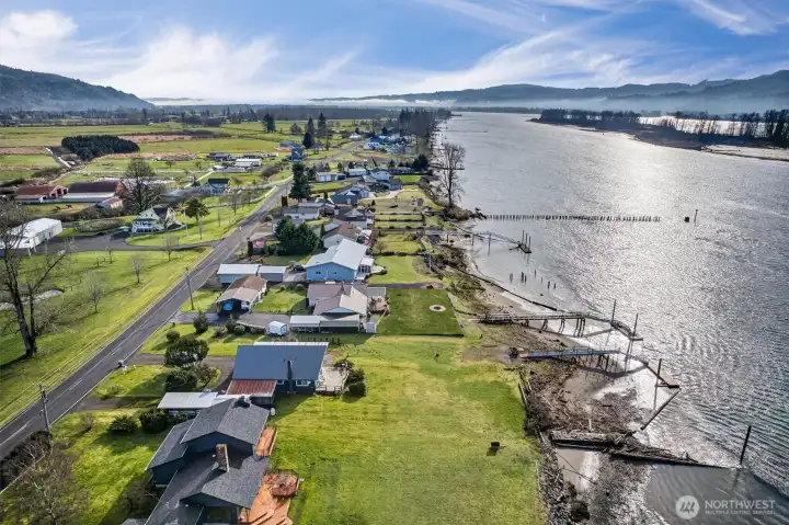 Looking upstream N.E.