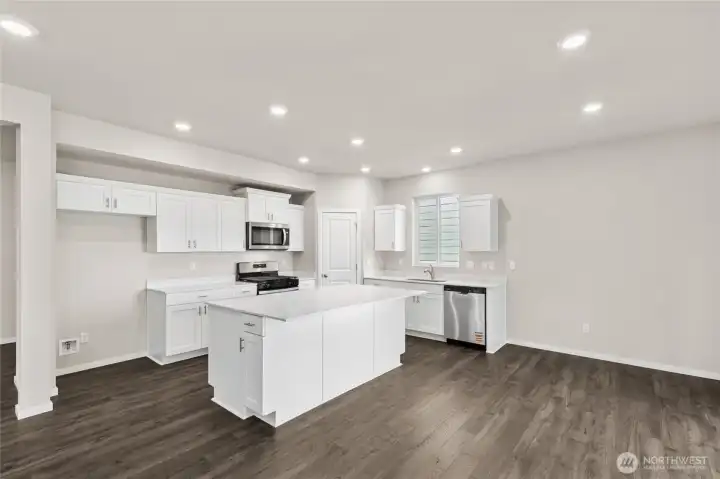 Kitchen and Dining Room. Photos are for representational purposes only, colors, elevation and features may vary.