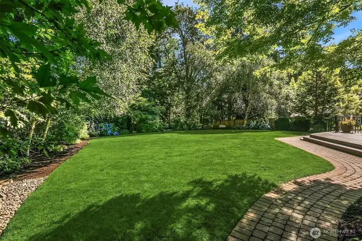 Fully fenced backyard