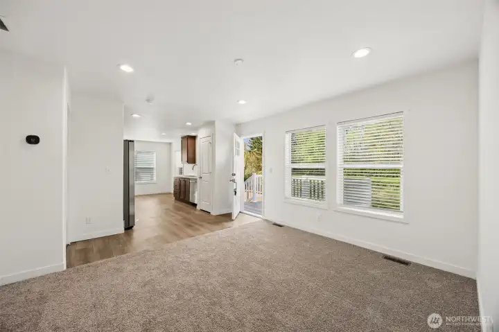 Open and bright living room.