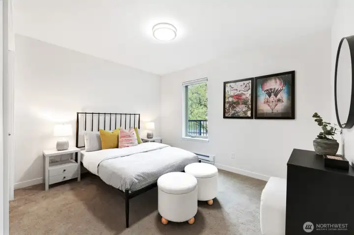 The second bedroom is the perfect space for guests, an office, or whatever versatility you need.