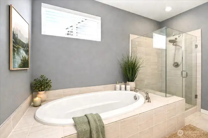 soak in tub & frameless shower