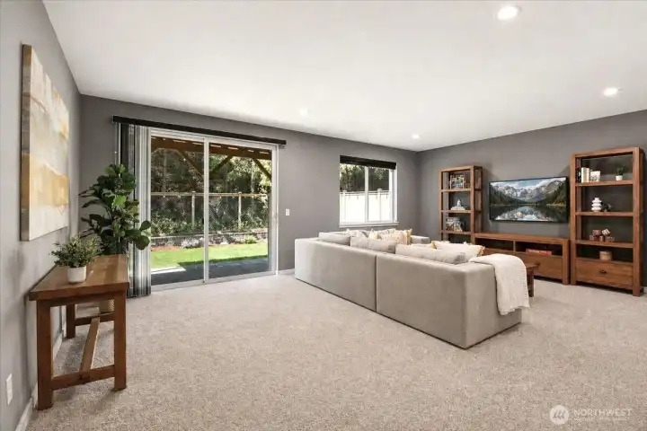 Huge basement with tons of storage.