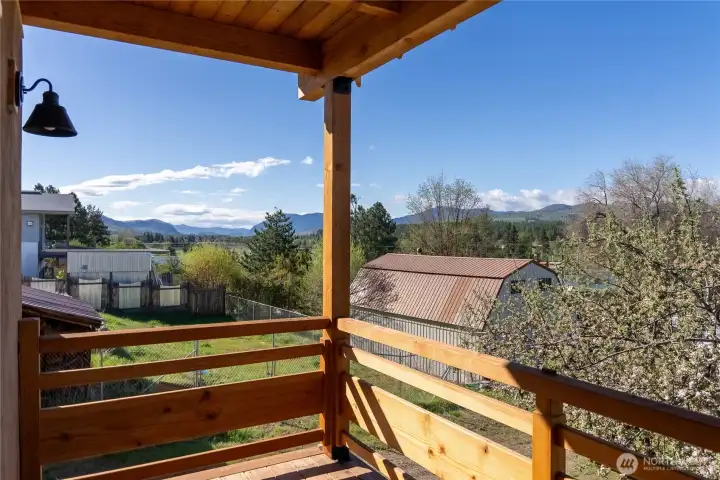 view south from the deck, sawtooth mountain views
