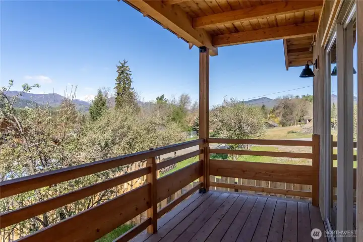 View North from the deck, big cascade mountin views