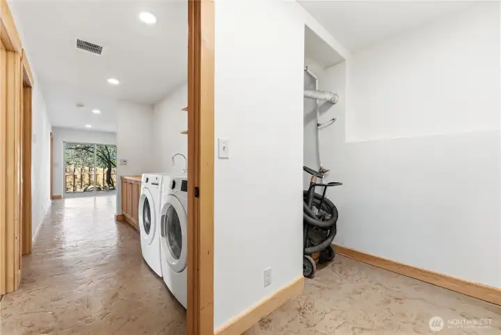 Utility room and storage area