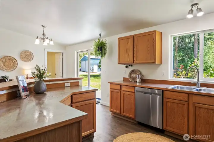 Stainless steel appliances.
