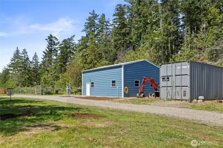 More storage in shipping container.