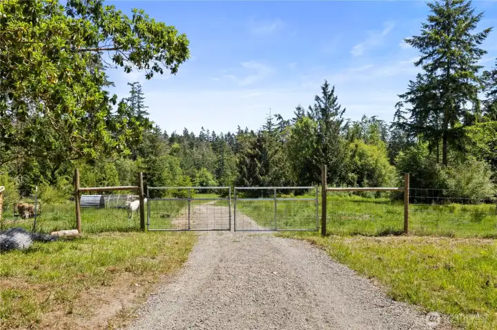 Gate taking you to the fenced pasture.