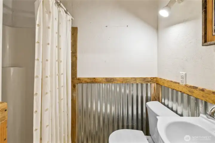 Shop has its own 3/4 bath.
