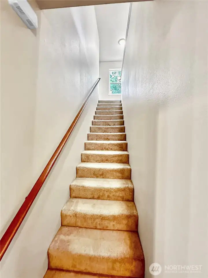 Stairwell to the upper floor.