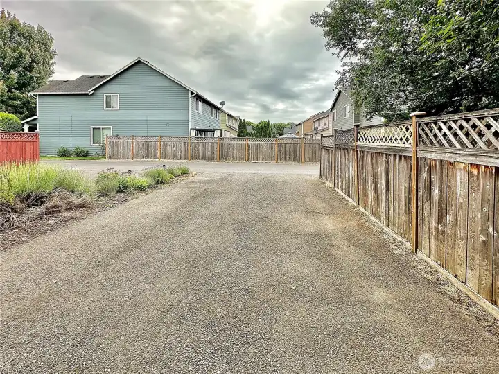 Rear off street parking with alley access.