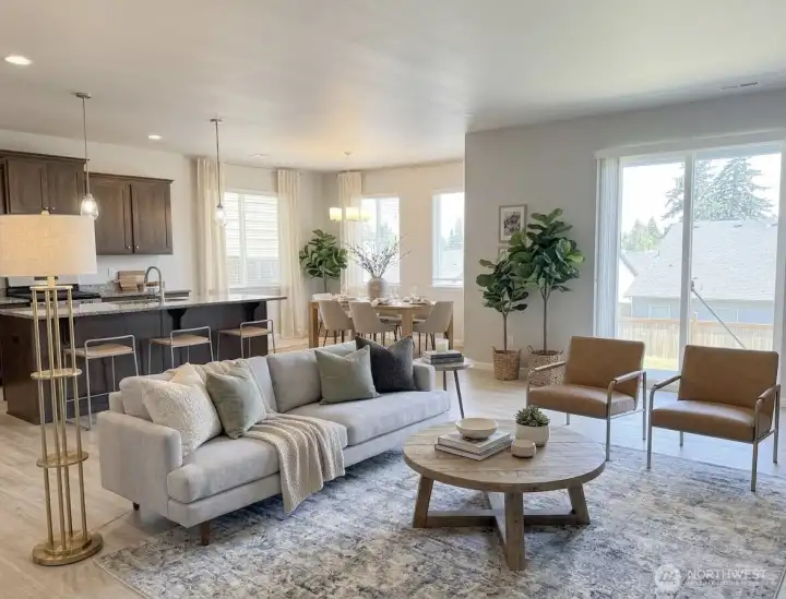 Virtually staged to showcase the spacious open-concept layout