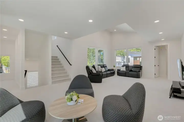 Upper floor family room Upper floor family room