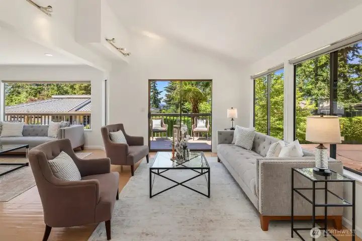 One of this home's greatest strengths is it's thoughtful balance of openness and definition. The main level flows seamlessly from room to room. Each space retains its own identity yet blends seamlessly together