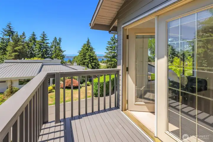 Small but delightful deck off the primary suite - perfect for a lazy weekend coffee or evening drink while soaking in the view
