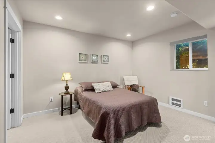 Daylight basement bedroom. Daylight basement bedroom.