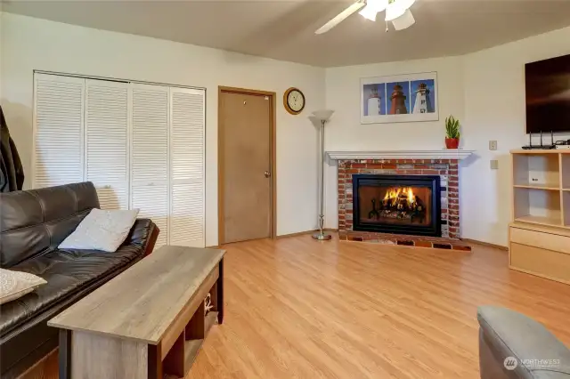 Note: Fireplace has never been used by seller.