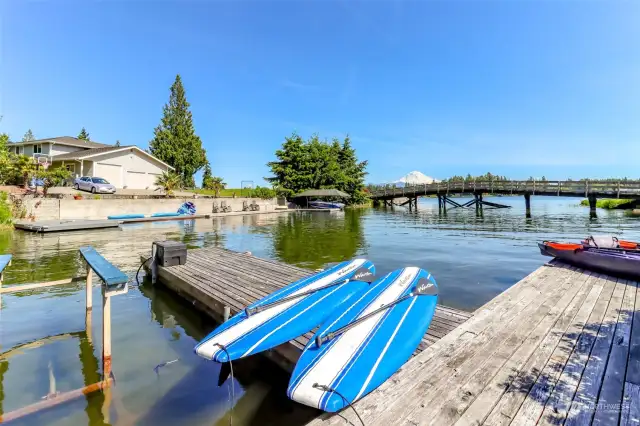 Your private dock with boat lift, easy access to the lake in minutes.